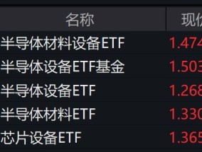 
          
            半导体设备概念股走强，多只相关ETF涨逾7%
        